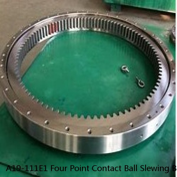 A19-111E1 Four Point Contact Ball Slewing Bearing With External Gear #1 image